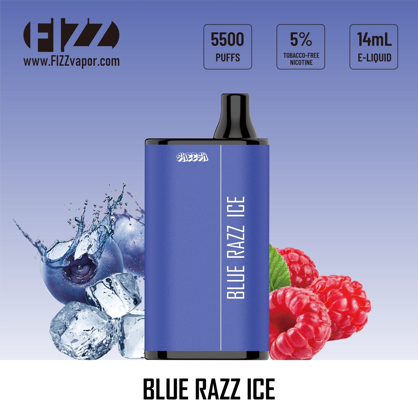 Sheesh - Blue Razz Ice Vape Refresh Your Vaping Experience